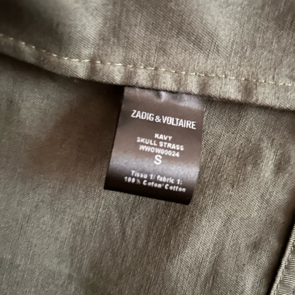 Zadig and Voltaire Military Style Jacket Kaki - Picture 3 of 7